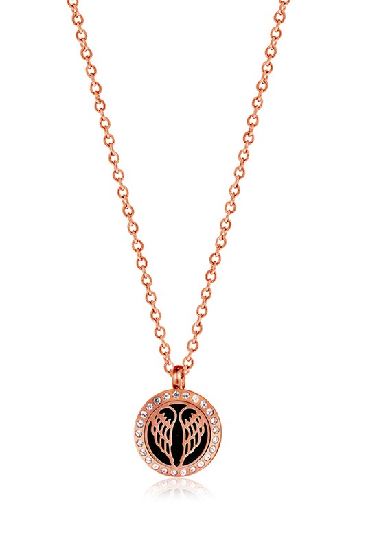 Rose Gold Mini Angel Wings DIffuser Necklace
