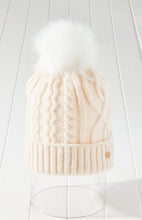 Load image into Gallery viewer, Aran Cable Knit Pom Beanie Hat
