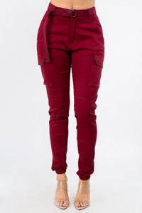 JOGGER PANTS WITH POACKETS AND BELT