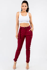 JOGGER PANTS WITH POACKETS AND BELT