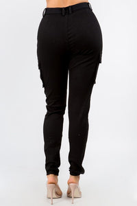 JOGGER PANTS WITH POACKETS AND BELT