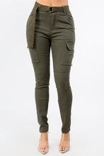 Load image into Gallery viewer, HIGH WAIST SKINNY CARGO STYLE PANTS
