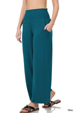 Load image into Gallery viewer, SMOCKED WAISTBAND LOUNGE PANTS

