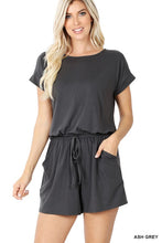 Load image into Gallery viewer, BRUSHED DTY ROMPER WITH POCKETS
