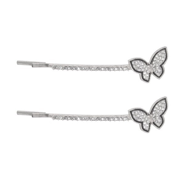 BUTTERFLY RHINESTONE HAIR PIN