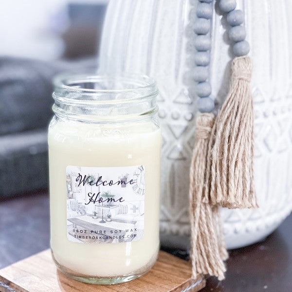 Welcome Home 16oz Mason Pure Soy Candle