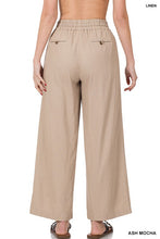 Load image into Gallery viewer, LINEN DRAWSTRING-WAIST PANTS WITH POCKETS
