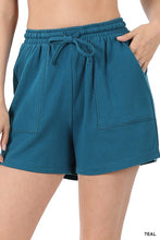 Load image into Gallery viewer, COTTON DRAWSTRING WAIST SHORTS
