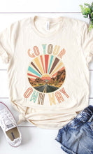 Load image into Gallery viewer, Retro go your own way lyric graphic tee
