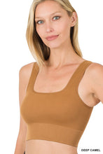 Load image into Gallery viewer, RIBBED SQUARE NECK CROPPED TANK TOP
