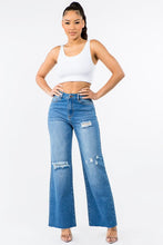 Load image into Gallery viewer, HIGH WAIST WIDE LEG DENIM PANTS
