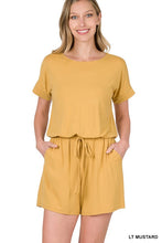 Load image into Gallery viewer, ROMPER WITH ELASTIC WAIST &amp; BACK KEYHOLE OPENING
