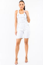 Load image into Gallery viewer, PLUS SIZE CARPENTER STYLE DENIM SHORT OVERALL
