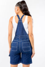Load image into Gallery viewer, PLUS SIZE CARPENTER STYLE DENIM SHORT OVERALL
