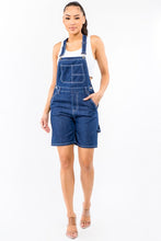 Load image into Gallery viewer, PLUS SIZE CARPENTER STYLE DENIM SHORT OVERALL
