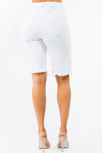 HIGH WAIST BOYFRIEND FIT DENIM SHORTS