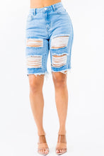 Load image into Gallery viewer, HIGH WAIST BOYFRIEND FIT DENIM SHORTS
