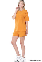 Load image into Gallery viewer, DROP SHOULDER TOP &amp; DRAWSTRING WAIST SHORTS SET
