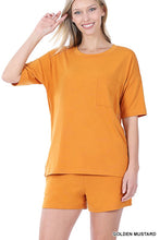 Load image into Gallery viewer, DROP SHOULDER TOP &amp; DRAWSTRING WAIST SHORTS SET

