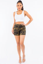Load image into Gallery viewer, HIGH WAIST SKINNY TWILL SHORTS
