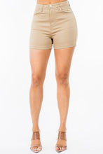 Load image into Gallery viewer, HIGH WAIST SKINNY TWILL SHORTS
