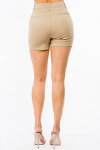 Load image into Gallery viewer, HIGH WAIST SKINNY TWILL SHORTS
