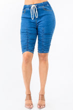 Load image into Gallery viewer, PLUS SIZE HIGH WAIST SHIRRED FRONT SHORTS
