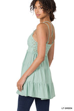 Load image into Gallery viewer, CROCHET LACE RUFFLE CAMI
