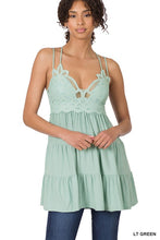 Load image into Gallery viewer, CROCHET LACE RUFFLE CAMI
