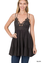 Load image into Gallery viewer, CROCHET LACE RUFFLE CAMI
