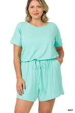 Load image into Gallery viewer, PLUS BRUSHED DTY ROMPER WITH POCKETS
