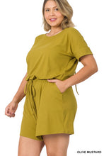 Load image into Gallery viewer, PLUS BRUSHED DTY ROMPER WITH POCKETS
