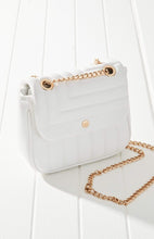 Load image into Gallery viewer, Vegan Leather Quilted Flap Bag
