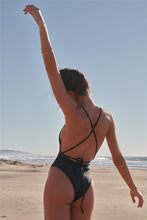 Load image into Gallery viewer, Self-Tie Back High Leg One-Piece Swimsuit
