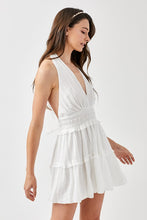 Load image into Gallery viewer, HALTER NECK SMOCKED RUFFLE DRESS
