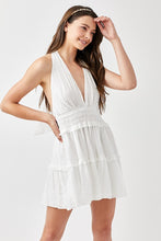 Load image into Gallery viewer, HALTER NECK SMOCKED RUFFLE DRESS
