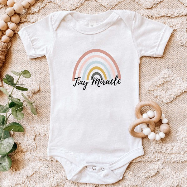 Tiny Miracle Rainbow Baby Onesie