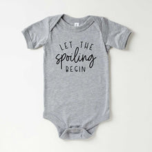 Load image into Gallery viewer, Let The Spoiling Begin Baby Onesie

