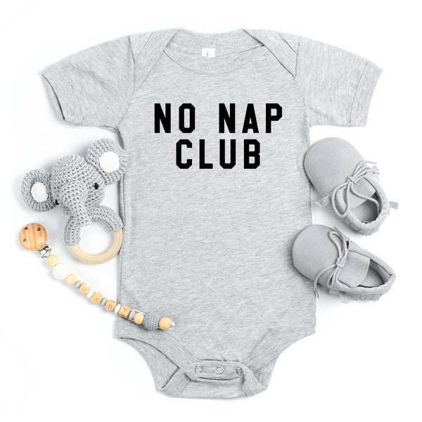 No Nap Club Baby Onesie
