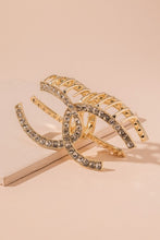 Load image into Gallery viewer, Crossed Double C Rhinestone Hair Claw
