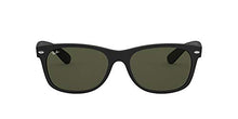 Load image into Gallery viewer, Ray-Ban RB2132 New Wayfarer Sunglasses, Black Rubber/Green, 52 mm
