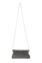 Load image into Gallery viewer, Rhinestone Pave Clutch and Crossbody Bag with Hook Accent
