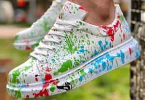 Splash Paint Canvas Unisex Fashion Sneakers
