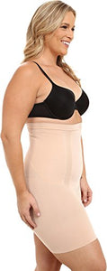 Women's Plus Size Oncore High-Waist Mid-Thigh Soft Nude Body Shaper 1X