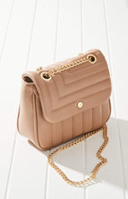 Load image into Gallery viewer, Vegan Leather Quilted Flap Bag

