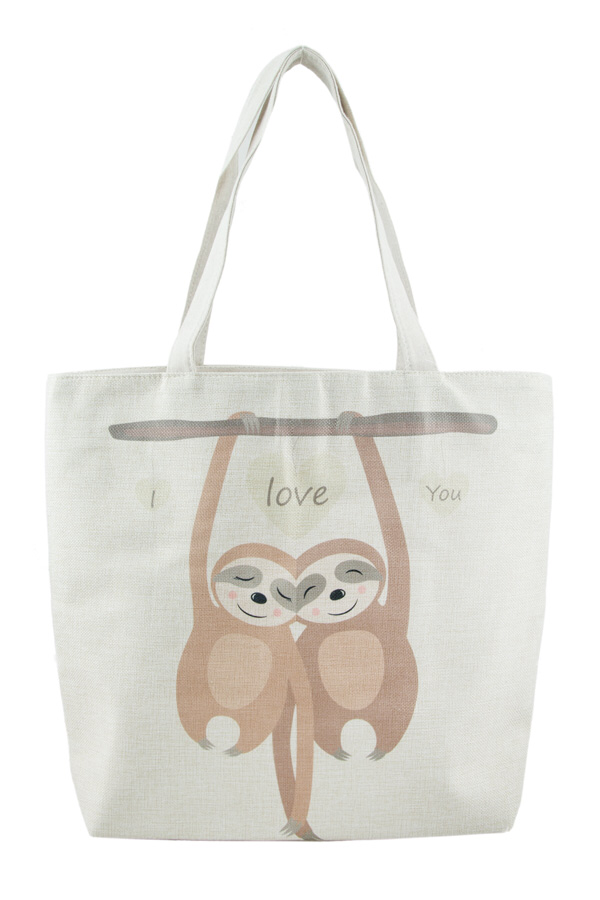 Love You Sloths Canvas Tote Bag