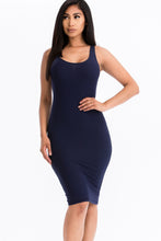 Load image into Gallery viewer, Women’s Back Slit Ribbed Bodycon Dress
