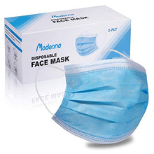 Load image into Gallery viewer, Modenna Face Mask Disposable Blue 50Pcs
