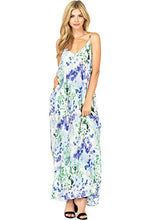 Load image into Gallery viewer, Love Stitch Women&#39;s Light Linen Simple Floral Maxi Dress (S/M, Violet)
