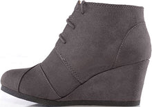 Load image into Gallery viewer, MARCOREPUBLIC Galaxy Womens Wedge Boots - (Charcoal)
